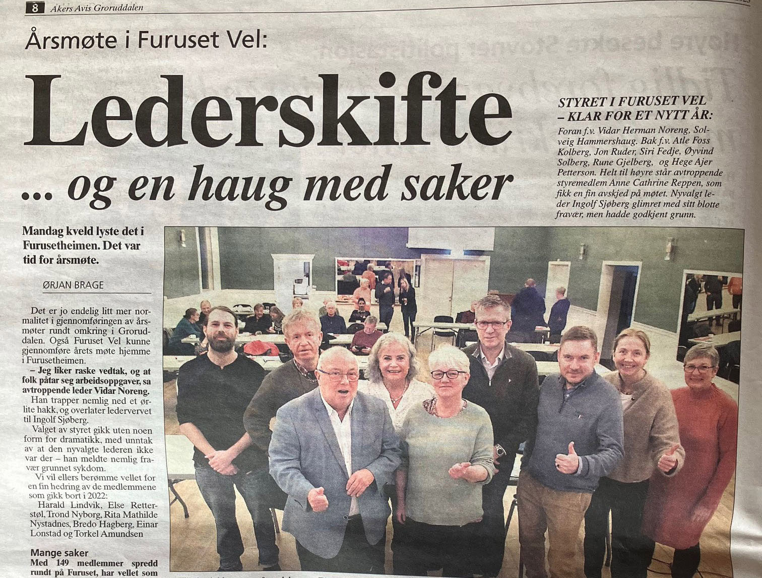 Årsmøtet i Furuset Vel